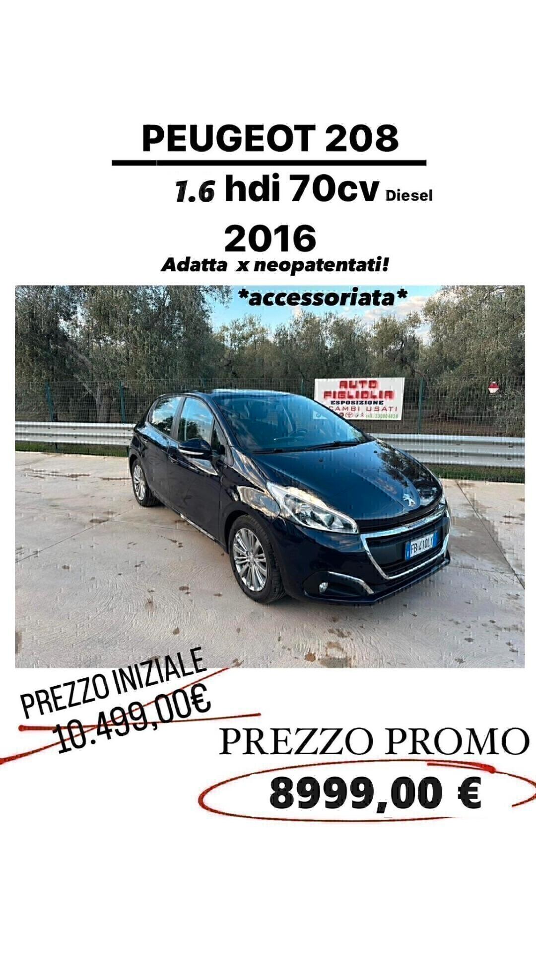 Peugeot 208 BlueHDi 75cv --NEOP OK 2016