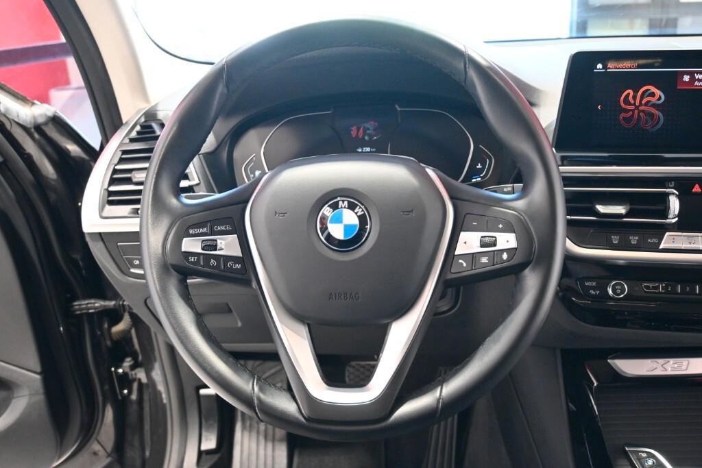 BMW X3 18D 150CV STEPTRONIC 48V S-DRIVE BUSINESS ADVANTAGE ( FARI LED ADATTIVI - PELLE - CLIMA TRIZONA - CRUISE - NAVI - MIRROR - PARK ASSISTANT - TELECAMERA POST. - CERCHI 18 )