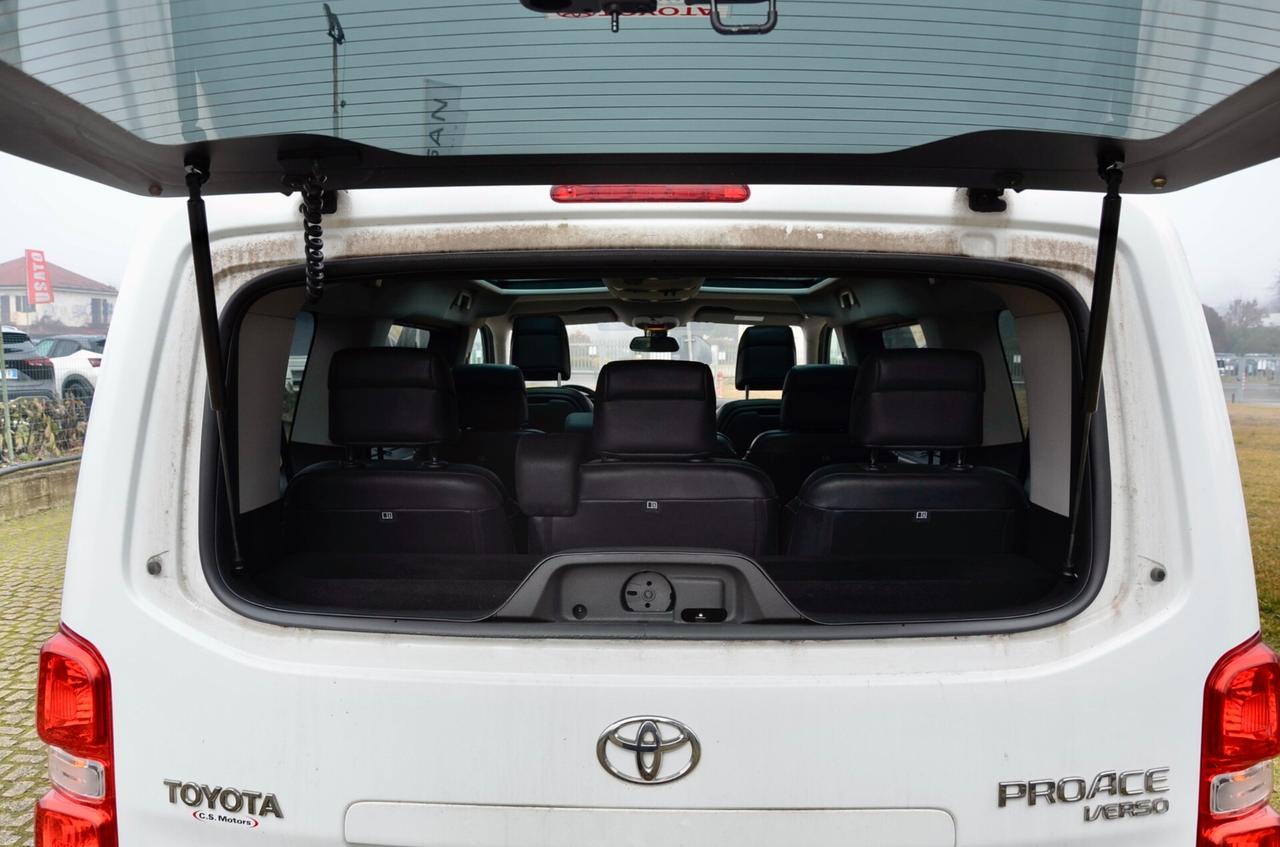 TOYOTA PROACE VERSO 2.0 LUXURY 177cv AT8, 8 POSTI, UNICOPR, SERVICE TOYOTA, UFF ITALIANA, TETTO, PELLE, PORTE ELETTRICHE, PERMUTE