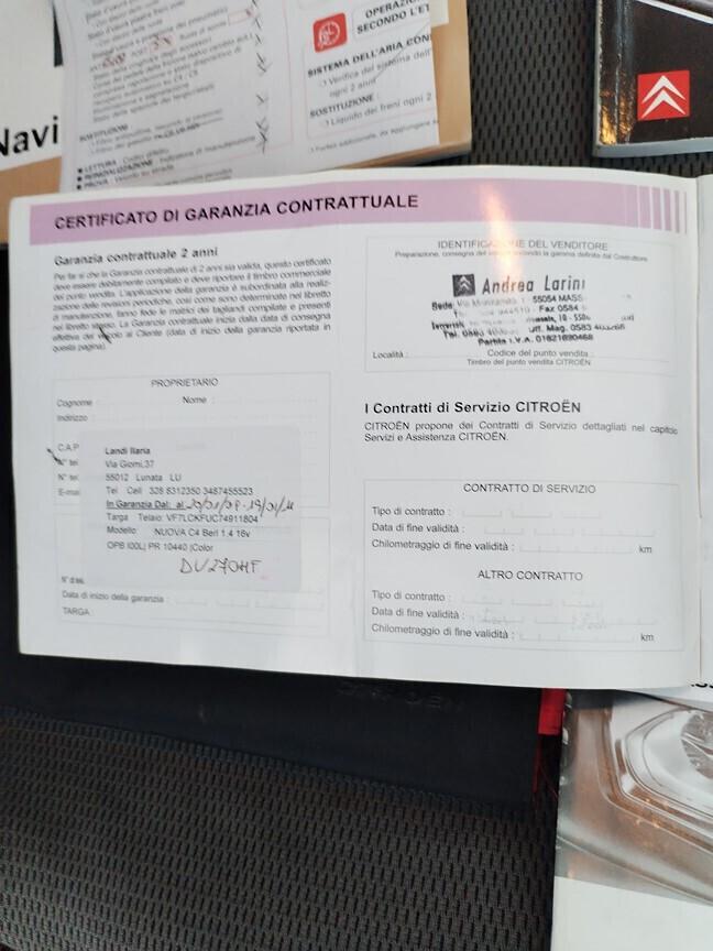 Citroen C4 1.4 benzina 2009 km 155000 CONSEGNA CON TAGLIANDO E DISTRIBUZIONE