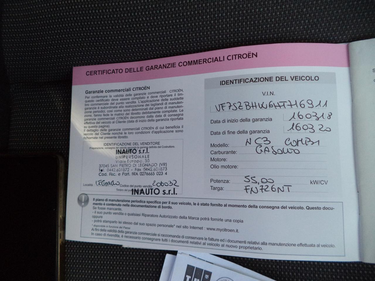 Citroen C3 BlueHDi 75 S&S Business Combi N1 4 POSTI VISIBILE SOLO SU APPUNTAMENTO