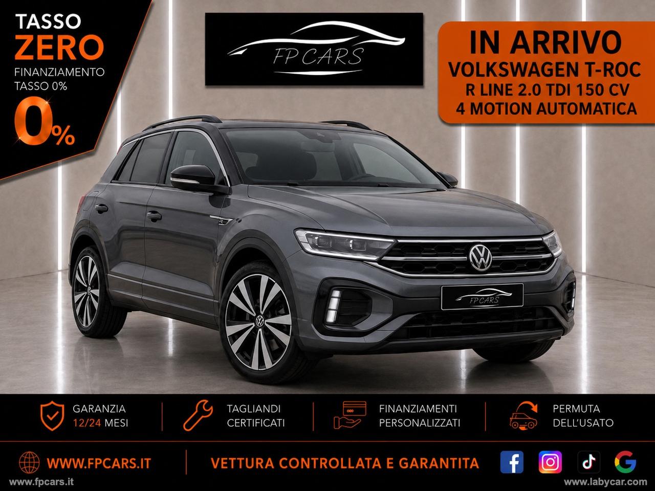 VOLKSWAGEN T-Roc 2.0 TDI SCR 150CV DSG 4MOT. R-Line