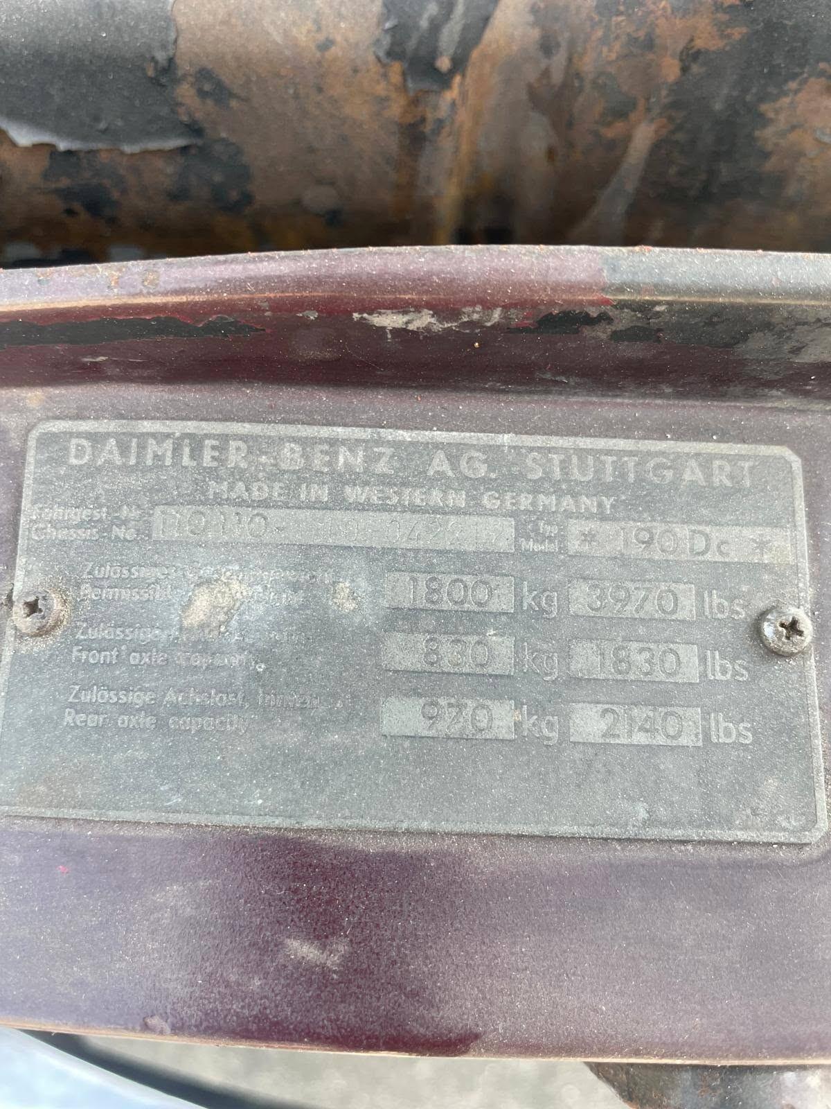 Mercedes-benz 190 DC LEGGERE BENE