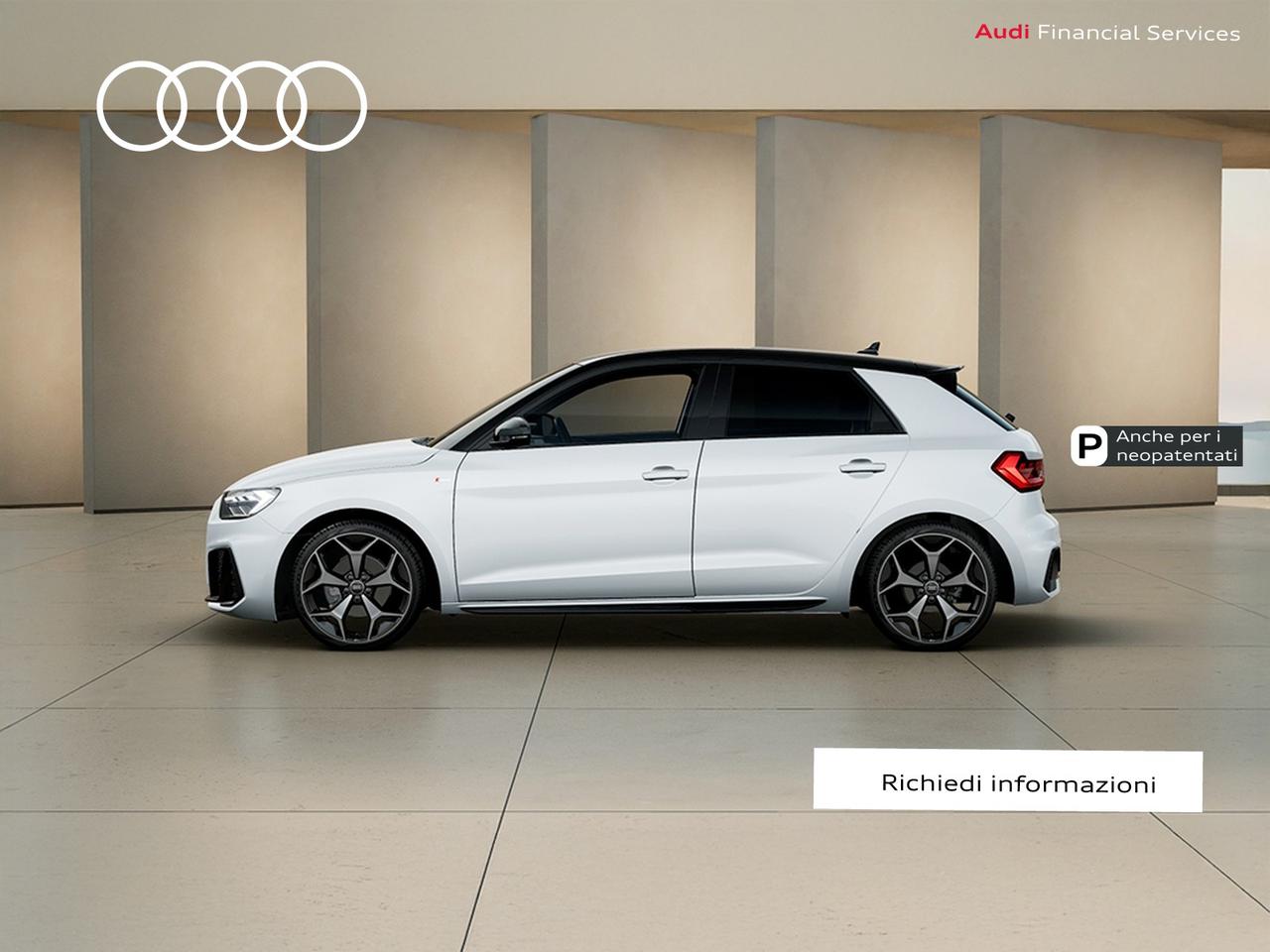 Audi A1 sportback 30 1.0 tfsi identity black 116cv s-tronic