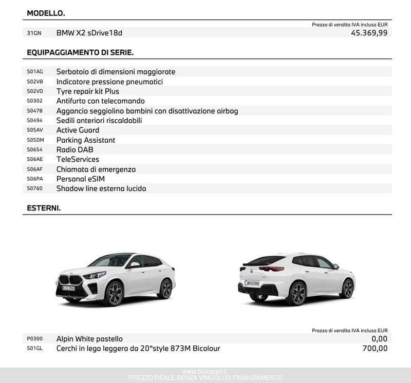 BMW X2 X2 sDrive 18d Msport