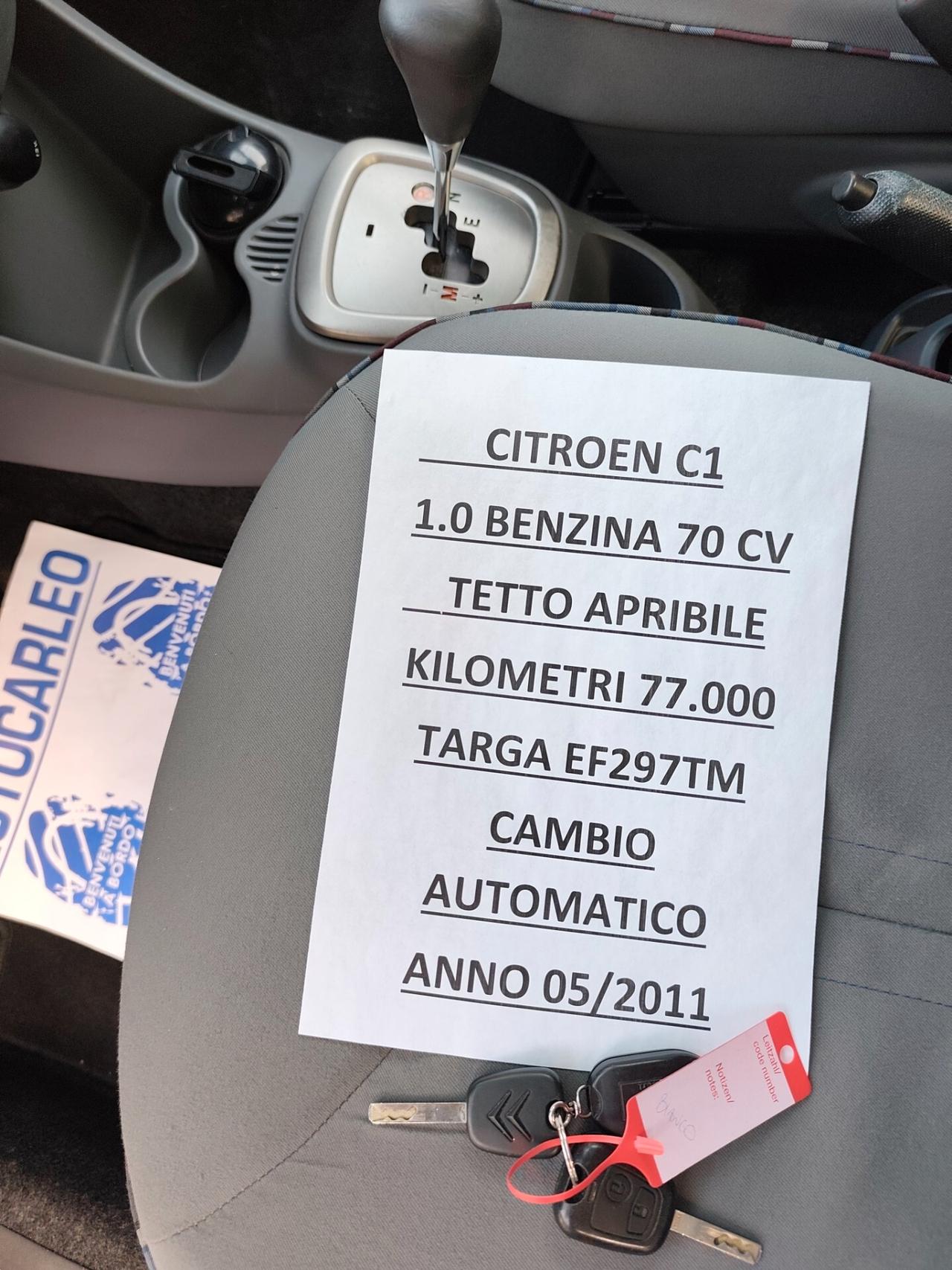 Citroen C1 1.0 benzina cambio automatico tetto apribile
