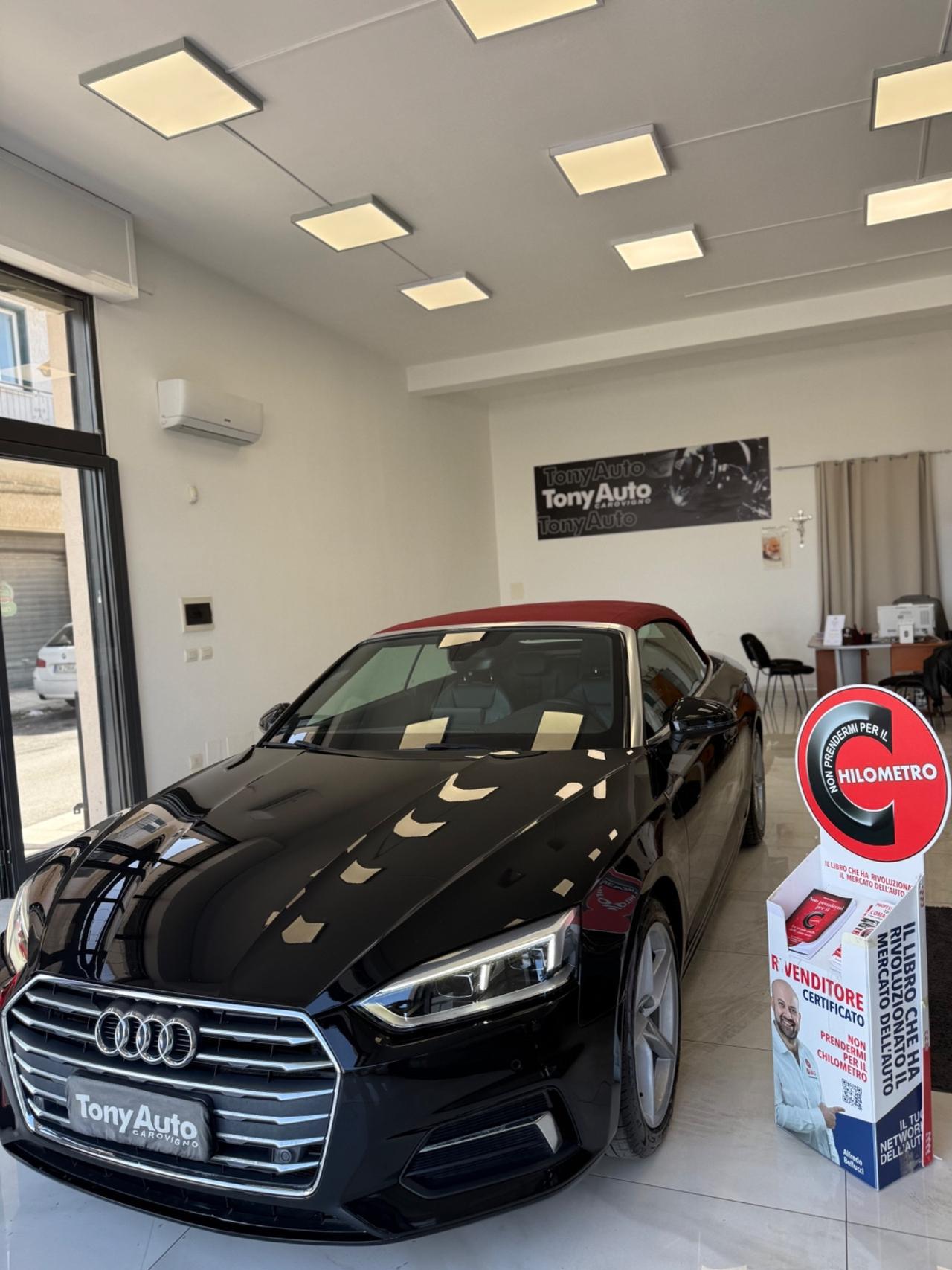 Audi A5 Cabrio 40 2.0 tdi Sport 190cv CAMBIO s-tronic NAVIGATORE, INTERNI IN PELLE, ANDROID AUTO, KM CERTIF