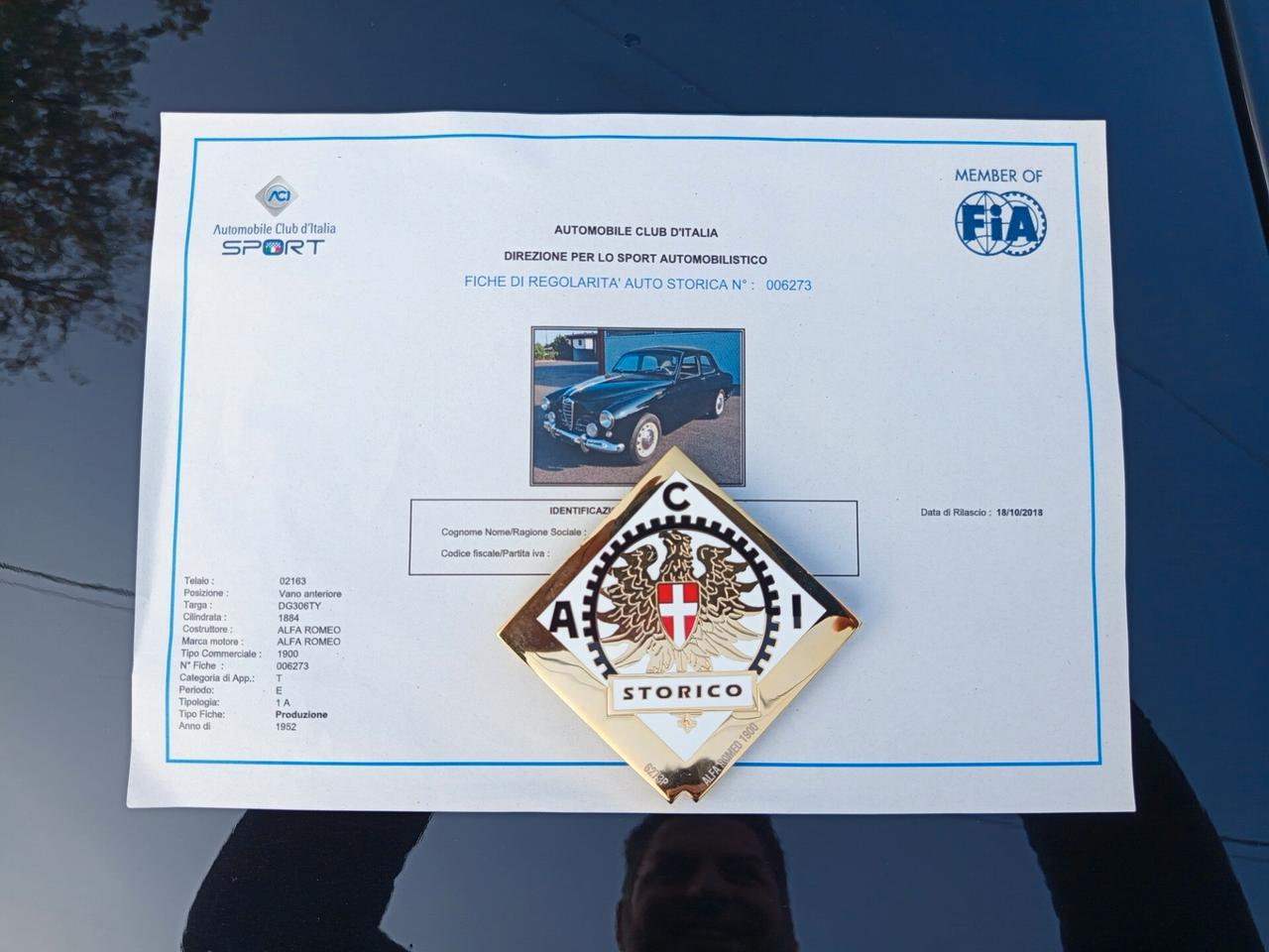 Alfa Romeo 1900 Berlina prima serie