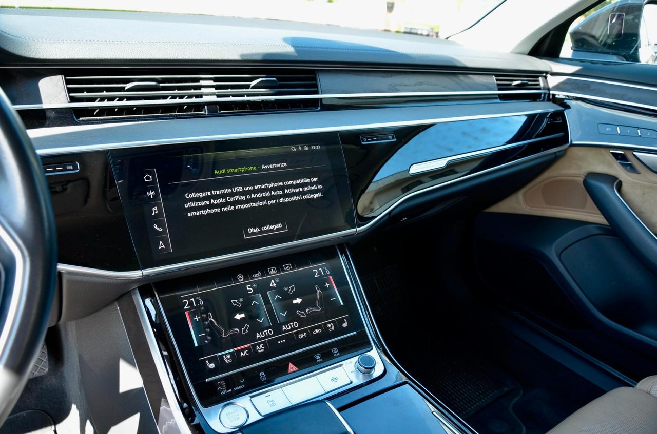 AUDI A8 50 3.0 tdi MHEV QUATTRO 286cv TIPTRONIC, PRIMA VERNICE, IVA ESPOSTA, UFF ITALIANA, SERVICE AUDI, EURO 6D, PERMUTE