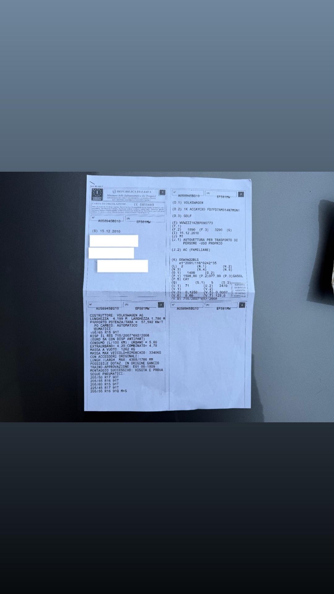 Volkswagen Golf 1.6 TDI DPF DSG 5p. Highline