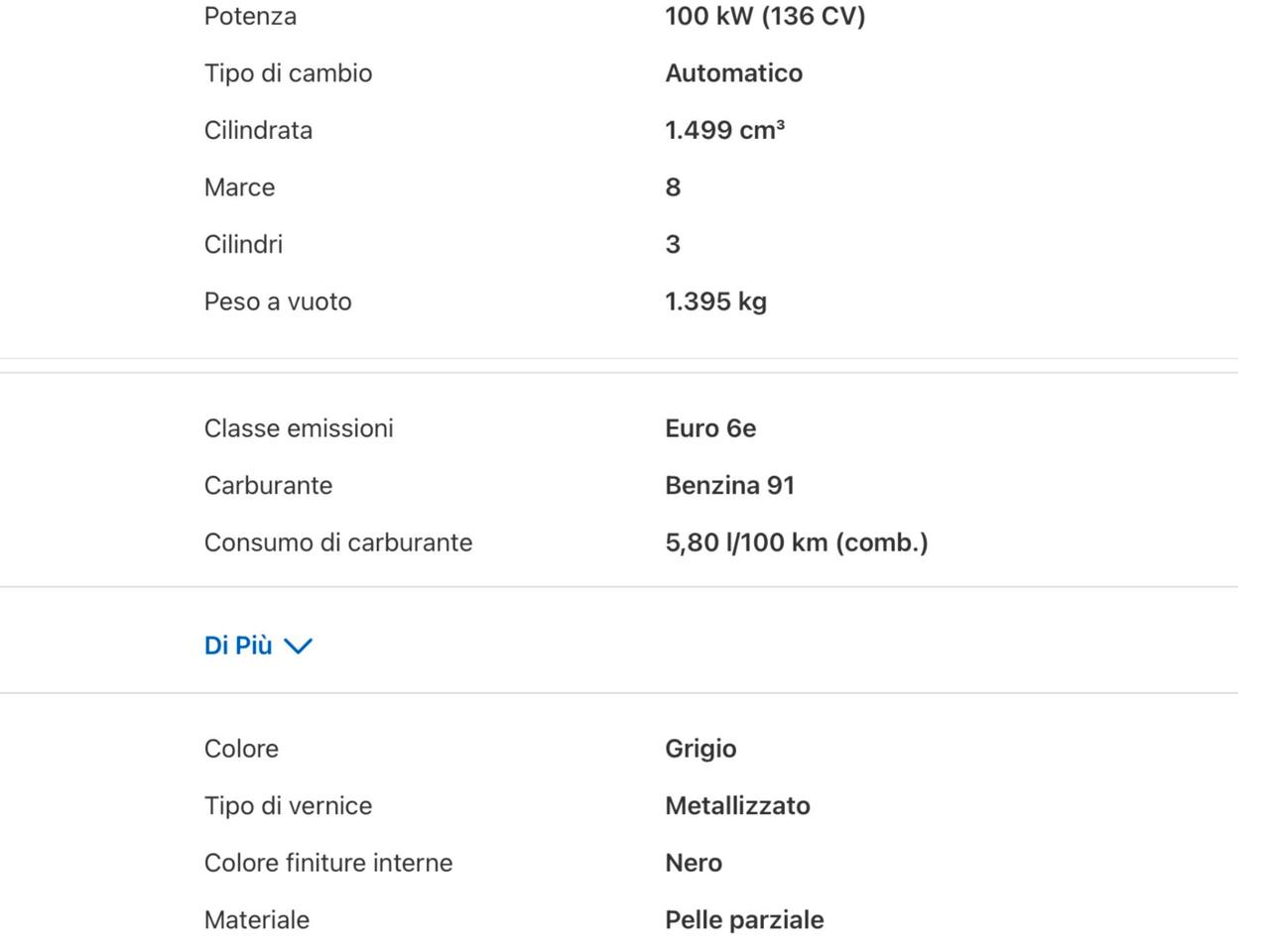 Bmw 118 118i SPORT 1.5 BZ 136 CV PERFETTA
