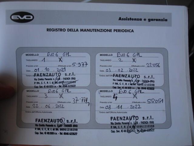 Evo 6 GPL UNICO PROPIETARIO ANNO 2021!!
