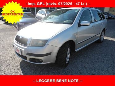 SKODA Fabia 1.4 75cv Wagon Style - Imp. GPL - OK NEOPATENTATI