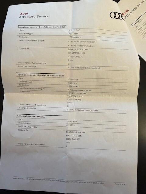 AUDI A3 SPORTBACK 1.6 TDI 110CV – SOLO 62.000 KM | PARI AL NUOVO | FULL STORIA AUDI