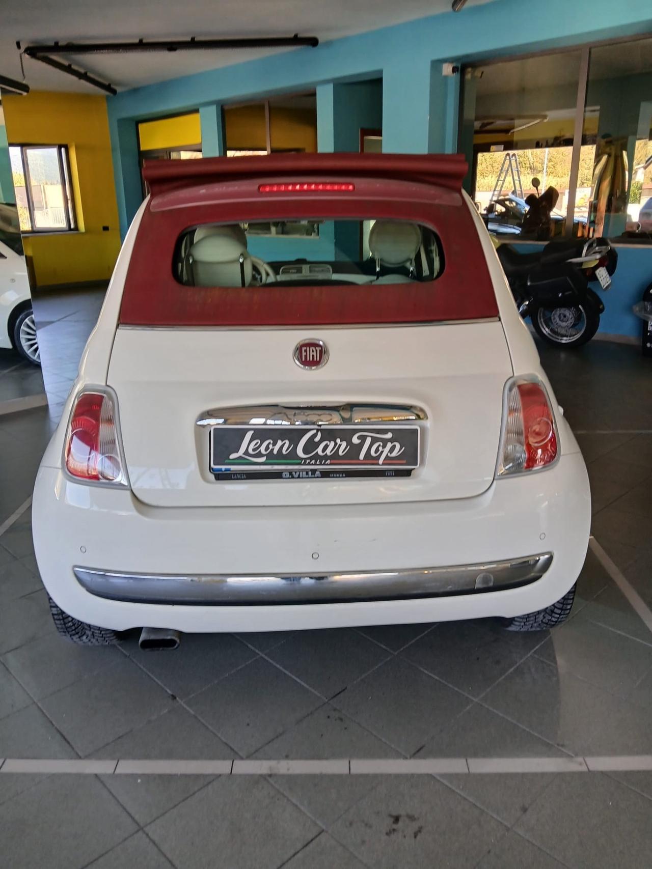 Fiat 500 C 0.9 TwinAir Turbo Lounge cabrio pelle rossa full