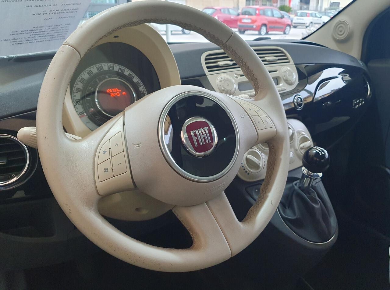 Fiat 500 1.2 BENZ/GPL - 2013- KM. 126000