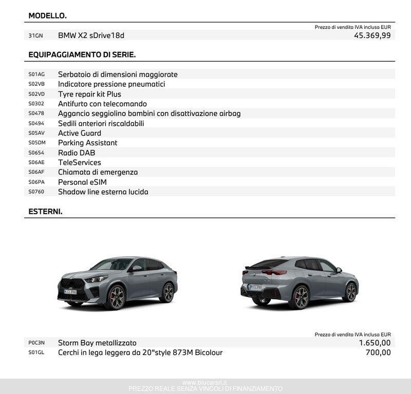 BMW X2 sDrive 18d Msport Pro