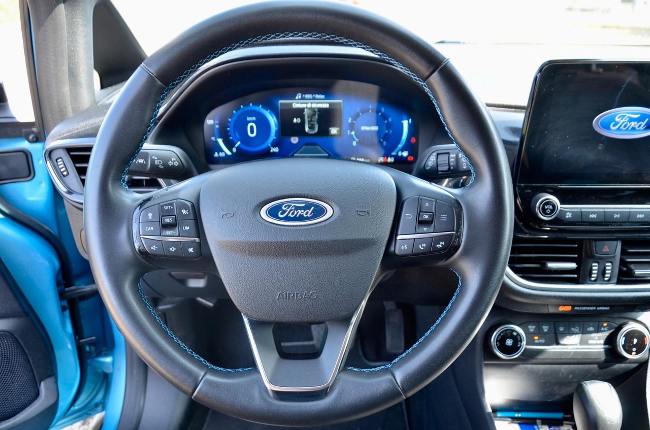 FORD FIESTA 5p. ACTIVE 1.0 ECOBOOST MILD HYBRID 125cv AUTO, UNICOPROPRIETARIO, EURO 6D, UFF ITALIANA, SERVICE FORD, RETROCAMERA, APPLE ANDROID, PERMUTE