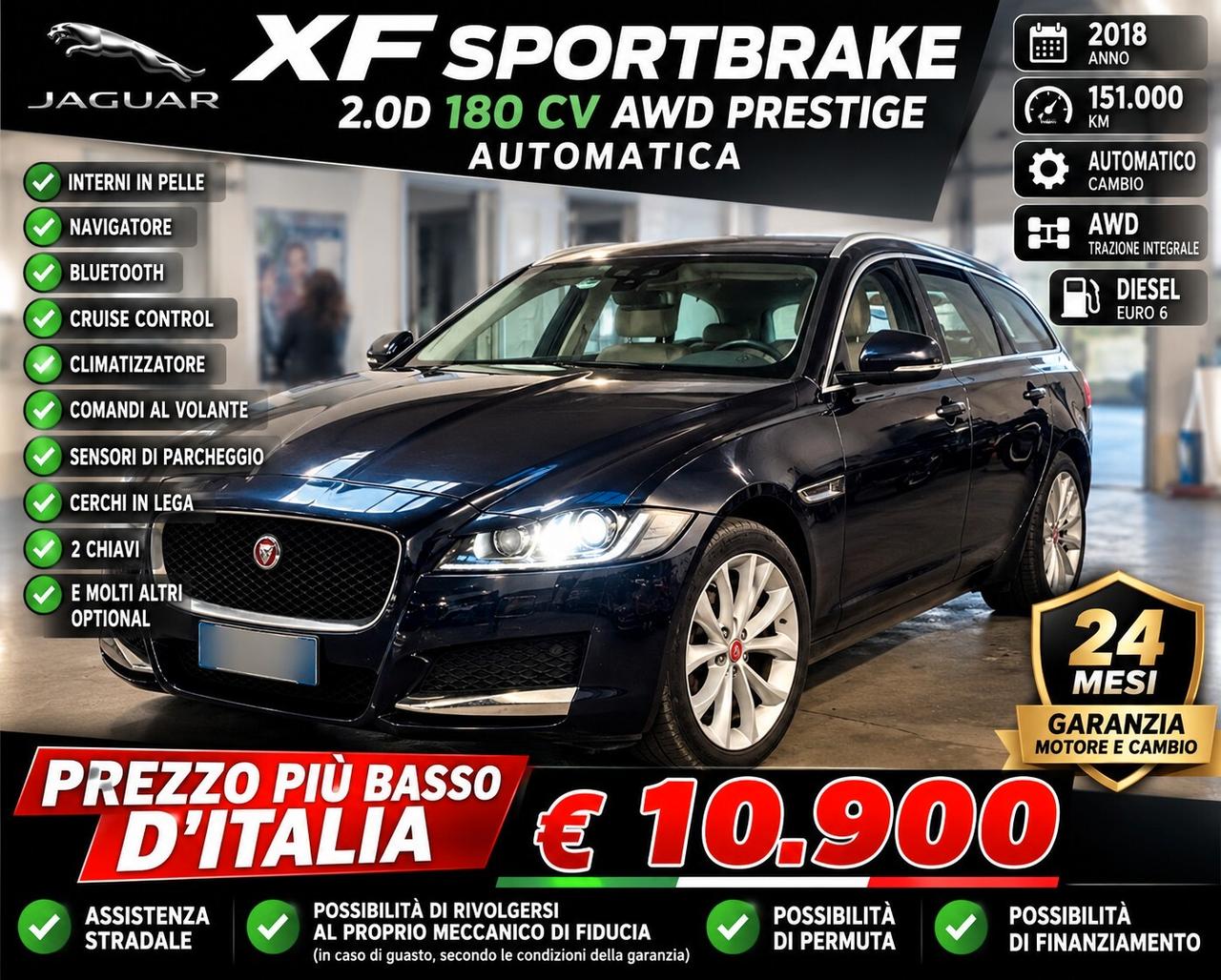 Jaguar XF 2.0 D 180 CV AWD aut. Prestige