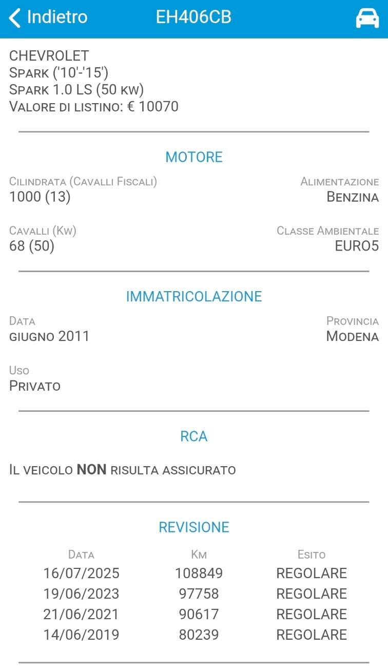 Chevrolet Spark 1.0 LS