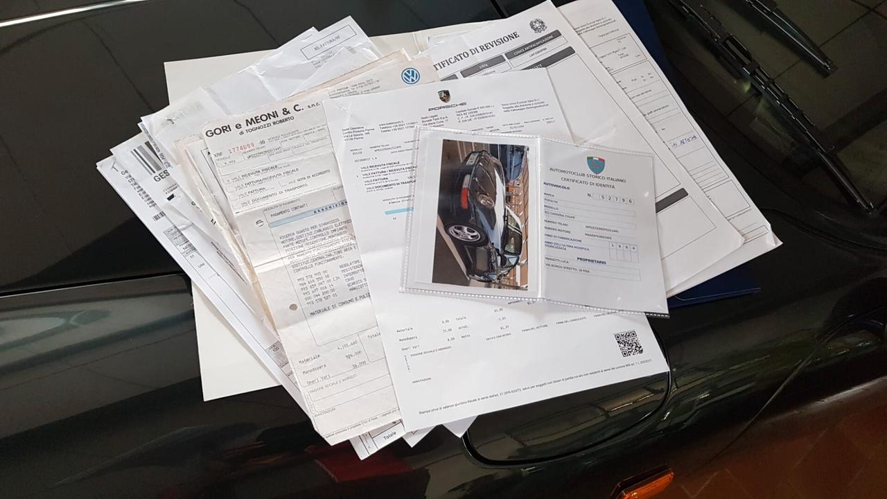 Porsche 911 993 Carrera 2 Book service Italia Asi Oro