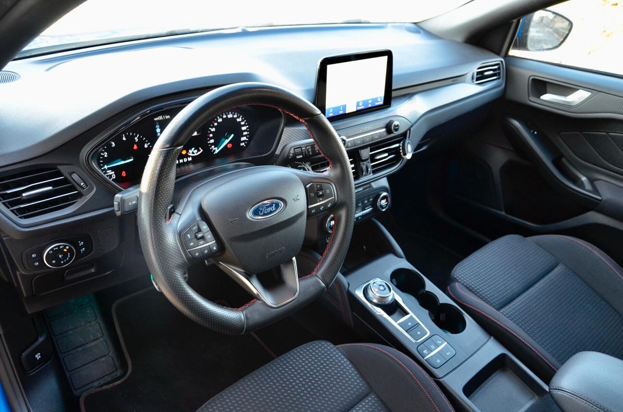FORD FOCUS SW 1.0 ECOBOOST ST-LINE CO-PILOT 125cv AUTO, PREZZO REALE, SERVICE CERTIFICATI, UFF ITALIANA, EURO 6D, FARI FULL LED, RETROCAMERA, NAVI, PERMUTE