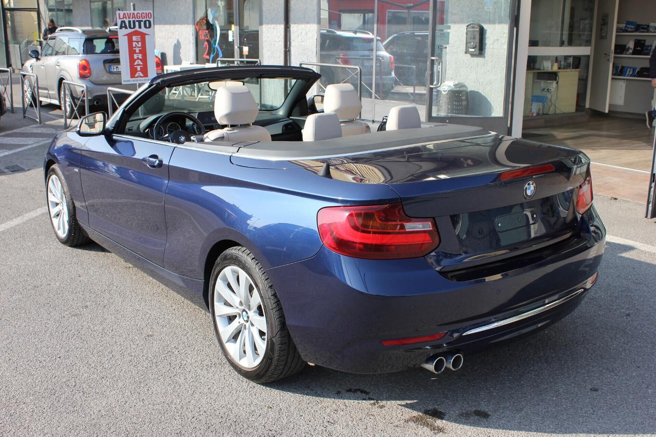 Bmw 220 d CABRIO LUXURY STEPTRONIC SPORT SENSORI ANT/POST