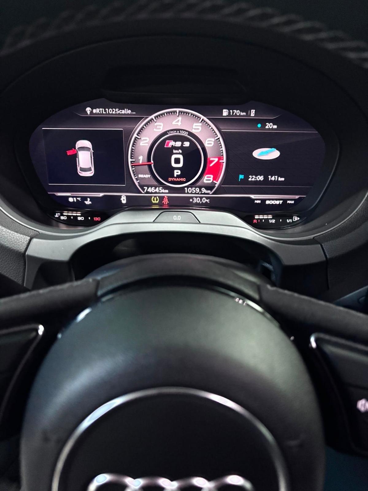 Audi RS3 Virtual Cockpit Sedili RS