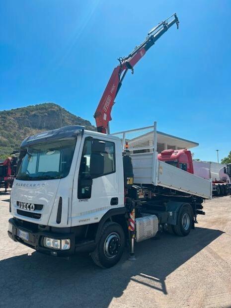 Iveco Eurocargo 100E21 Ribaltabile trilaterale+Gru FASSI