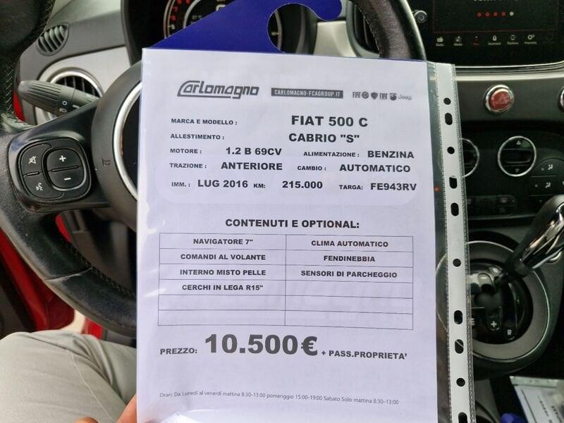 FIAT 500C III 2015 1.2 S 69cv dualogic