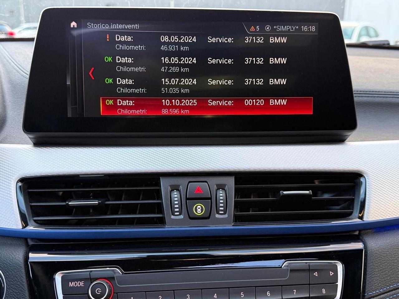 BMW X2 MSPORT XDRIVE 150CV UNICO PROPRIETARIO NAVI LED TETTO 2021