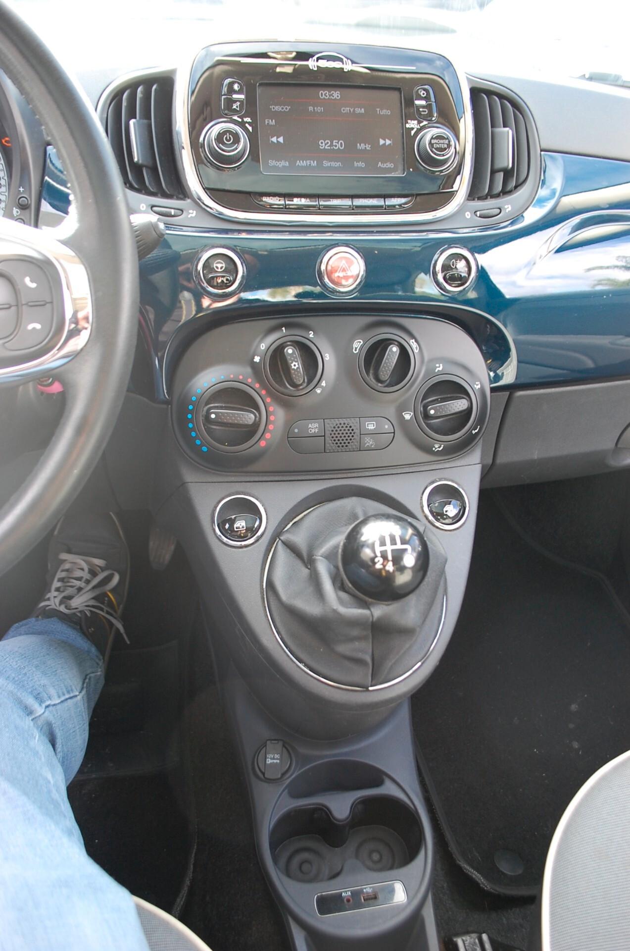 Fiat 500 1.2 Lounge 69CV Uff Italy Tetto Lega USB Clima