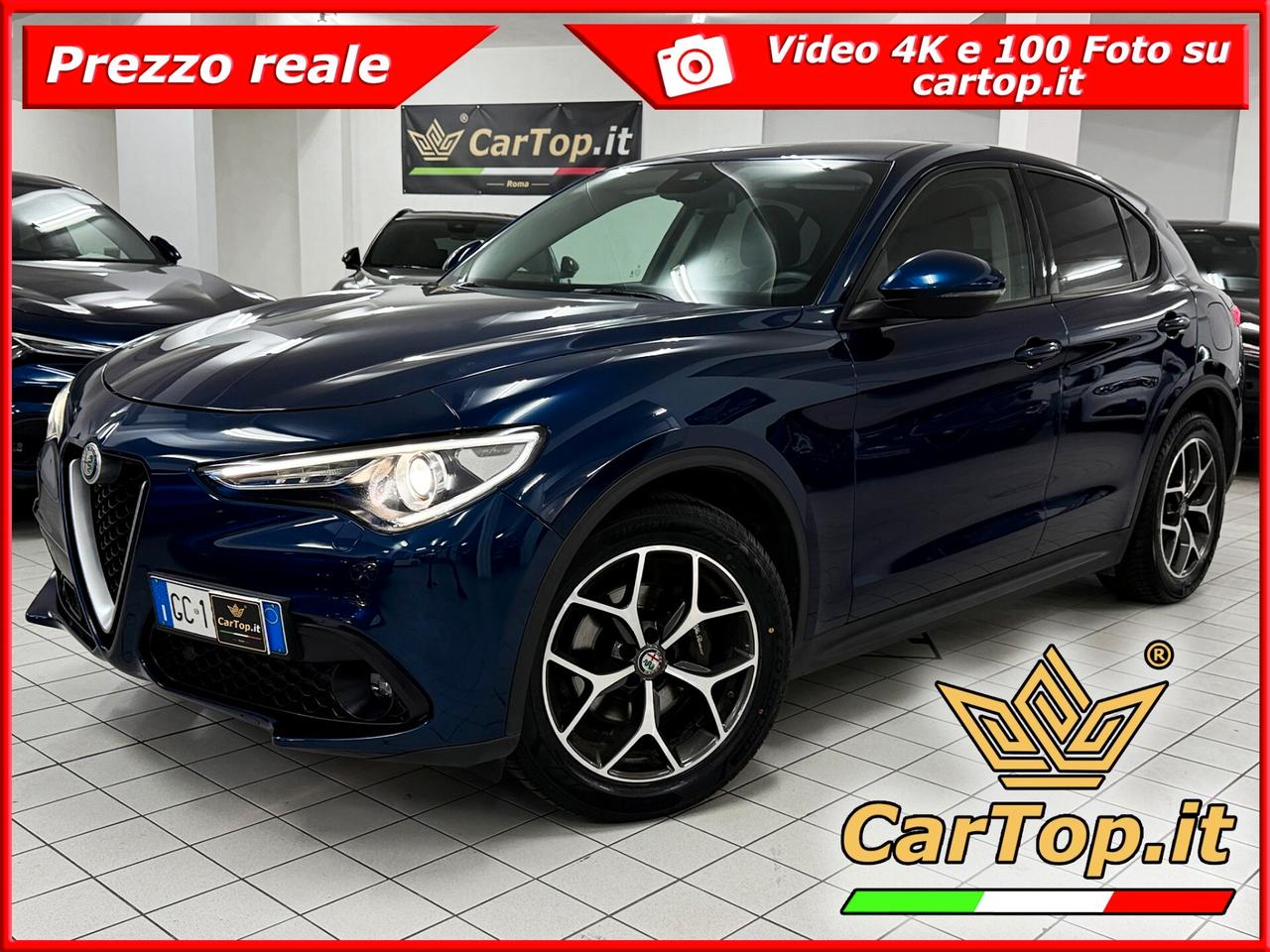 Alfa Romeo Stelvio 2.2 TD 190 CV EXECUTIVE CERCHI 19" APPENA TAGLIANDATA RETROCAMERA BLIND VETRI SCURI UNICO PROPRIETAR