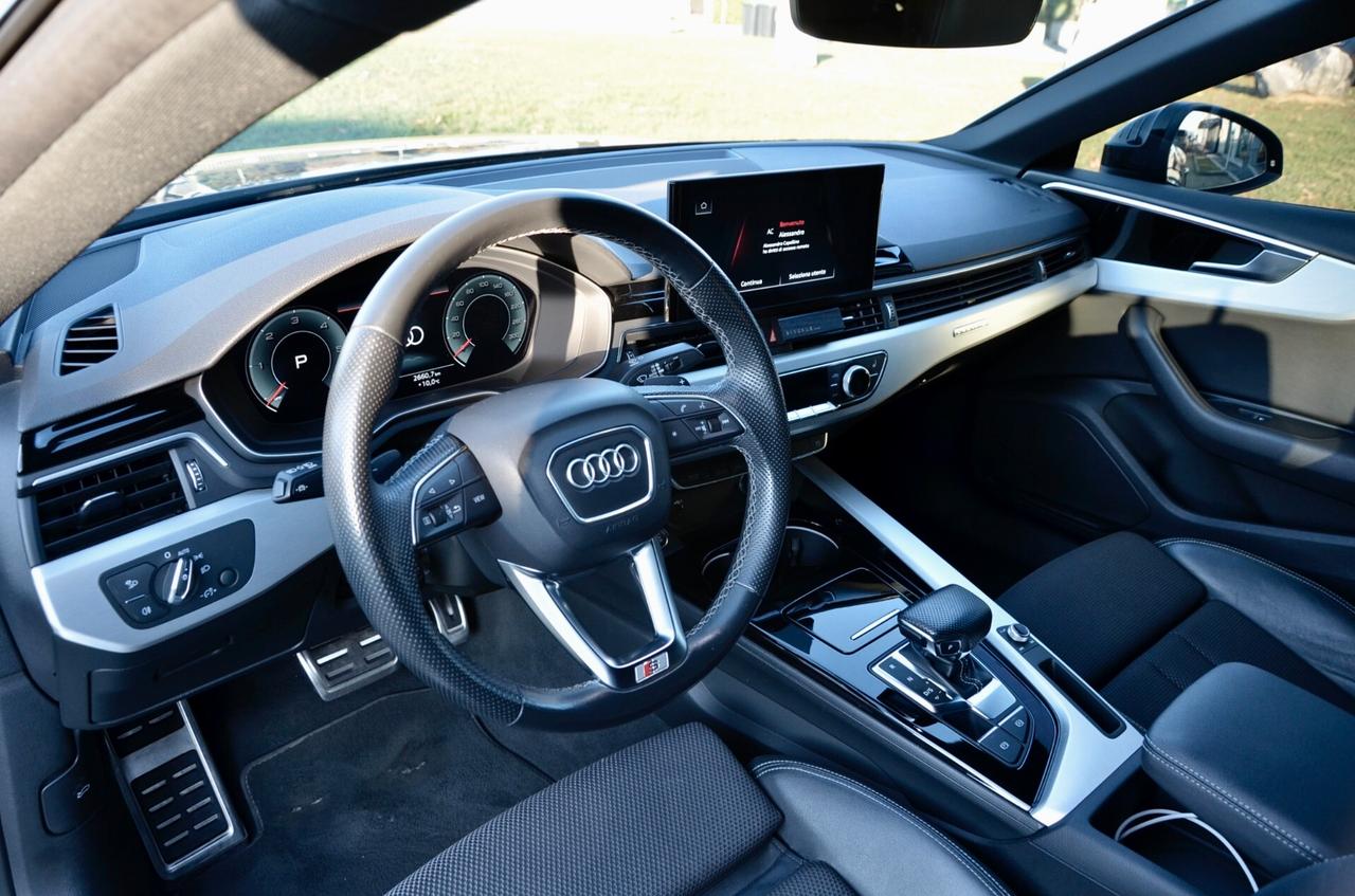 AUDI A5 SPB 40 2.0 TDI MHEV S-LINE INT+EXT QUATTRO 204cv S-TRONIC, UNICOPROPRIETARIO, SERVICE CON FATTURE, ECCELLENTI CONDIZIONI, MATRIX, RETROCAMERA, 20", PERMUTE