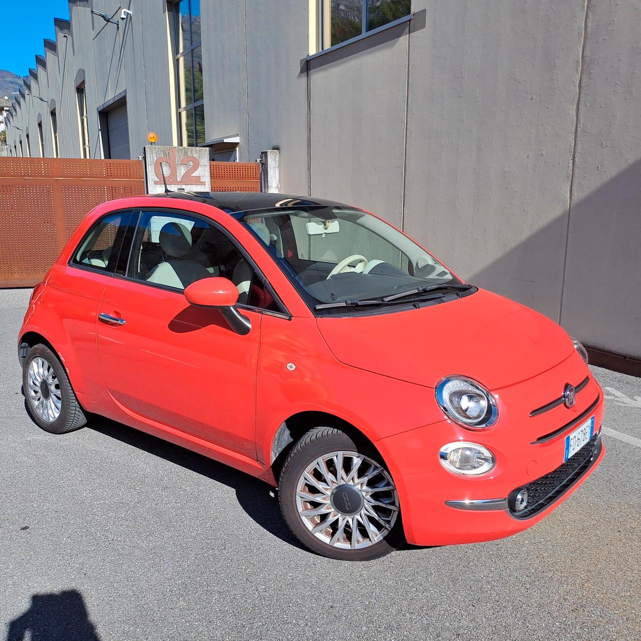 Fiat 500 color CORALLO - Tetto PANORAMICO