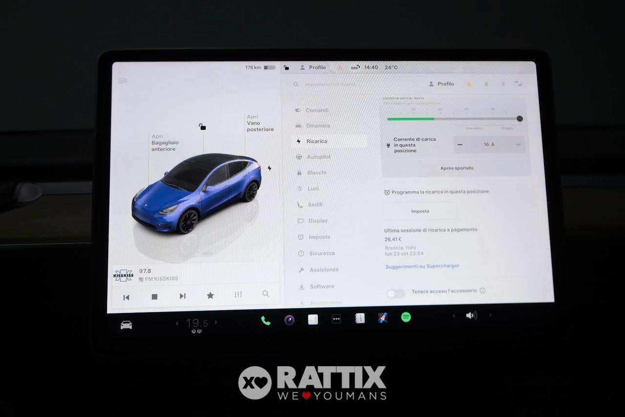 Tesla Model Y motore elettrico 153kW Long Range Dual Motor AWD + tetto panoramico