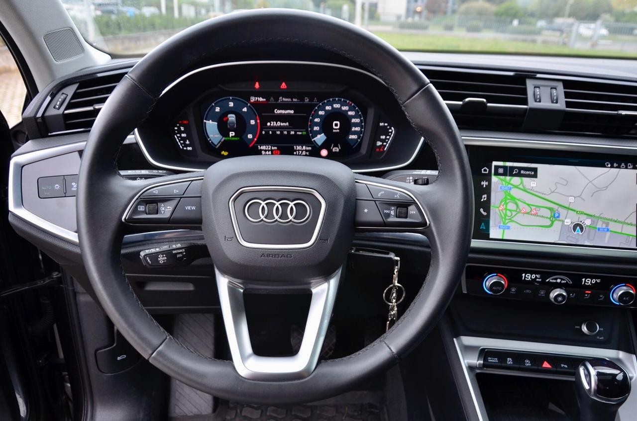 AUDI Q3 SPORTBACK 35 2.0 TDI S LINE EDITION 150cv S-TRONIC, GARANZIA AUDI 2/2027, SERVICE AUDI, UFF ITALIANA, EURO 6E, TETTO, FULL LED, RETROCAMERA, PERMUTE