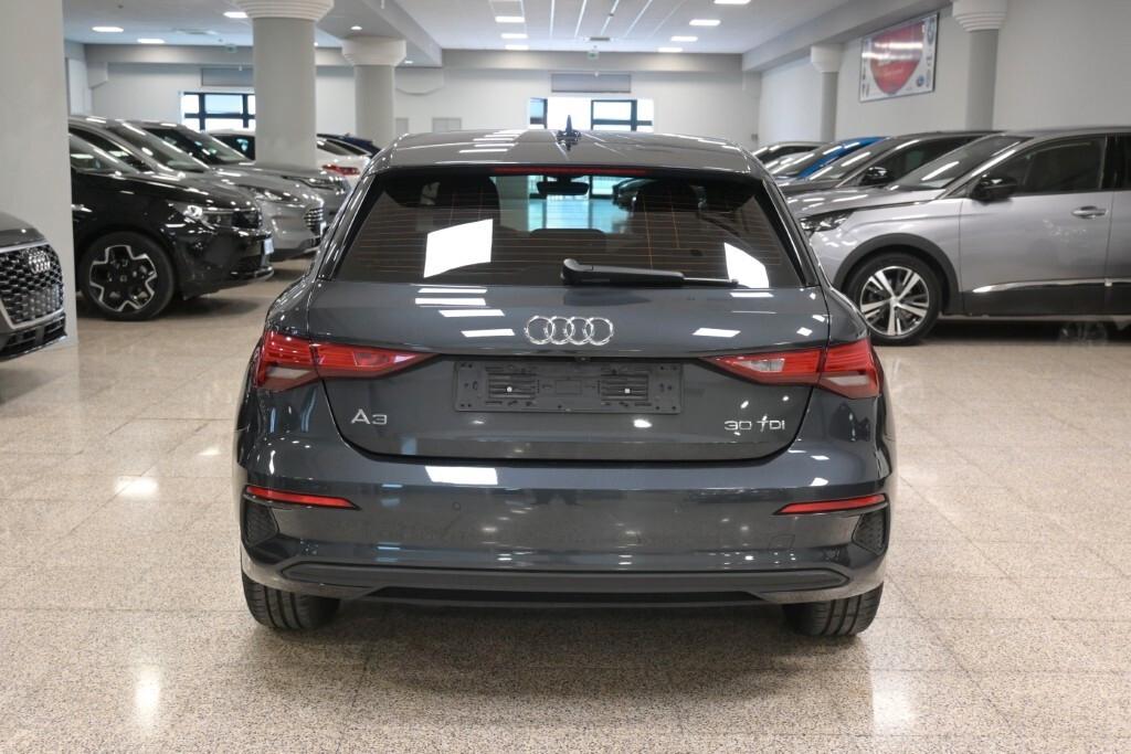 AUDI A3 SPORTBACK 30 TDI 115CV 6M. ATTRACTION ( FARI LED - VIRTUAL COCKPIT - ADAPTIVE CRUISE - NAVI - MIRROR - CLIMA BIZONA - PARK ASSIST - TELECAMERA POST. )