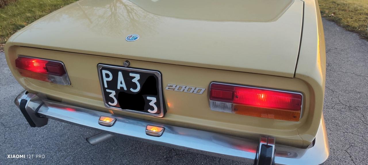 Alfa Romeo 2000 131cv (ASI - TARGA ORIGINALE)
