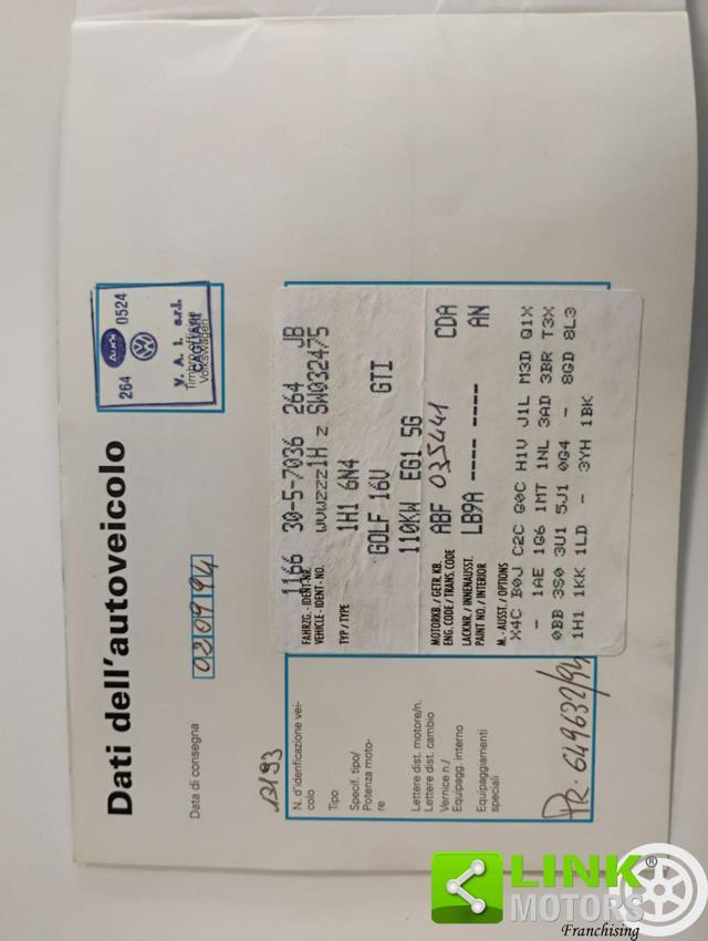 VOLKSWAGEN Golf 2.0 16V cat 3p GTI