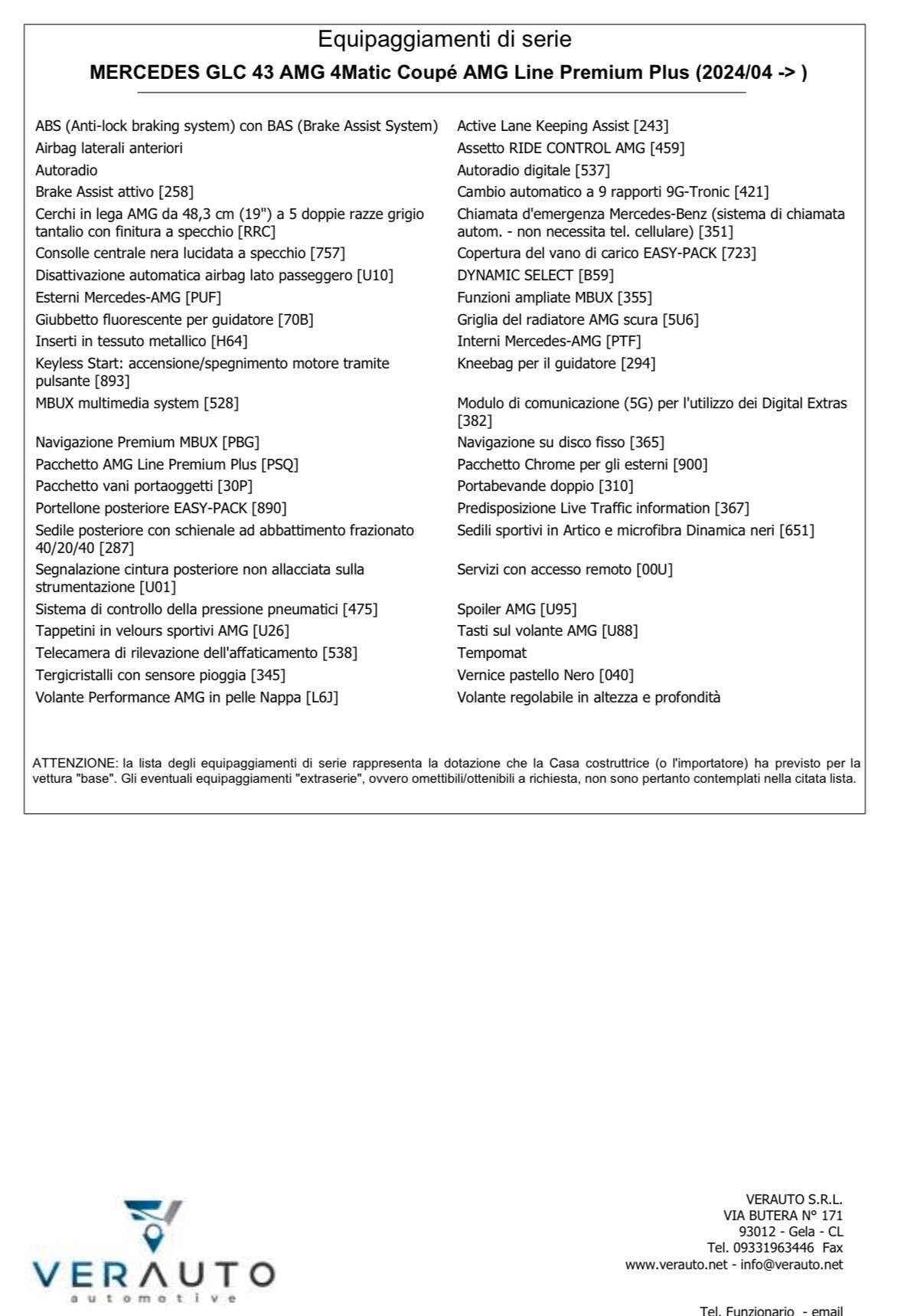 Mercedes-benz GLC 43 AMG 4Matic Coupé Line Premium Plus possibilità noleggio no scoring