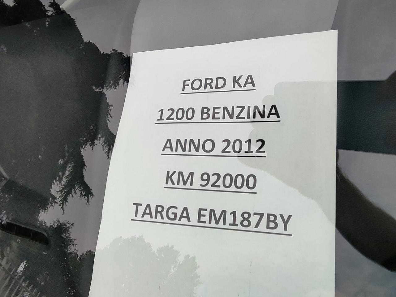 Ford Ka 1.2 BENZINA KM 92341 CERTIFICATI