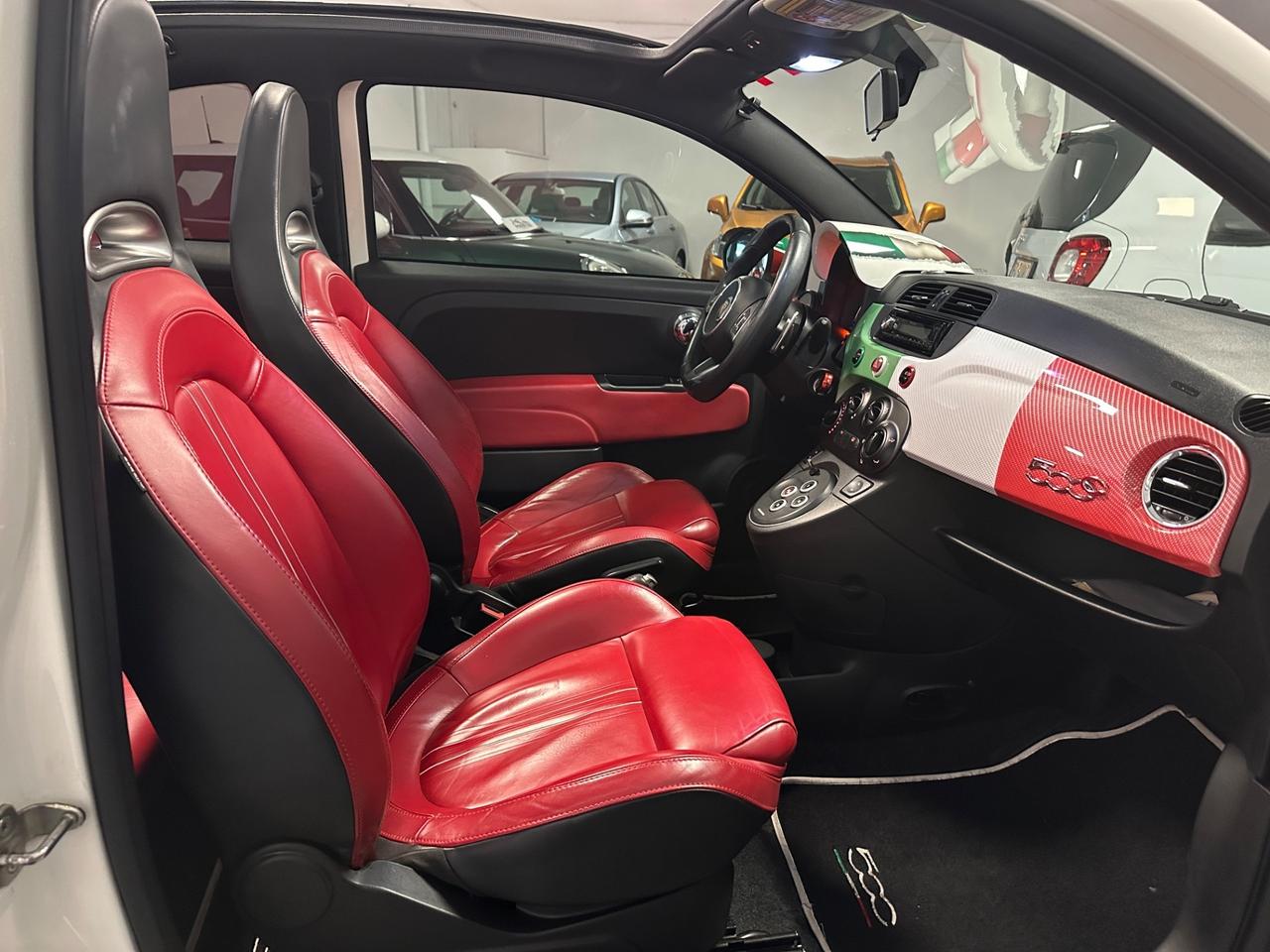 ABARTH CABRIO OVER 300CV MTA PELLE ROSSA PRONTA CONSEGNA