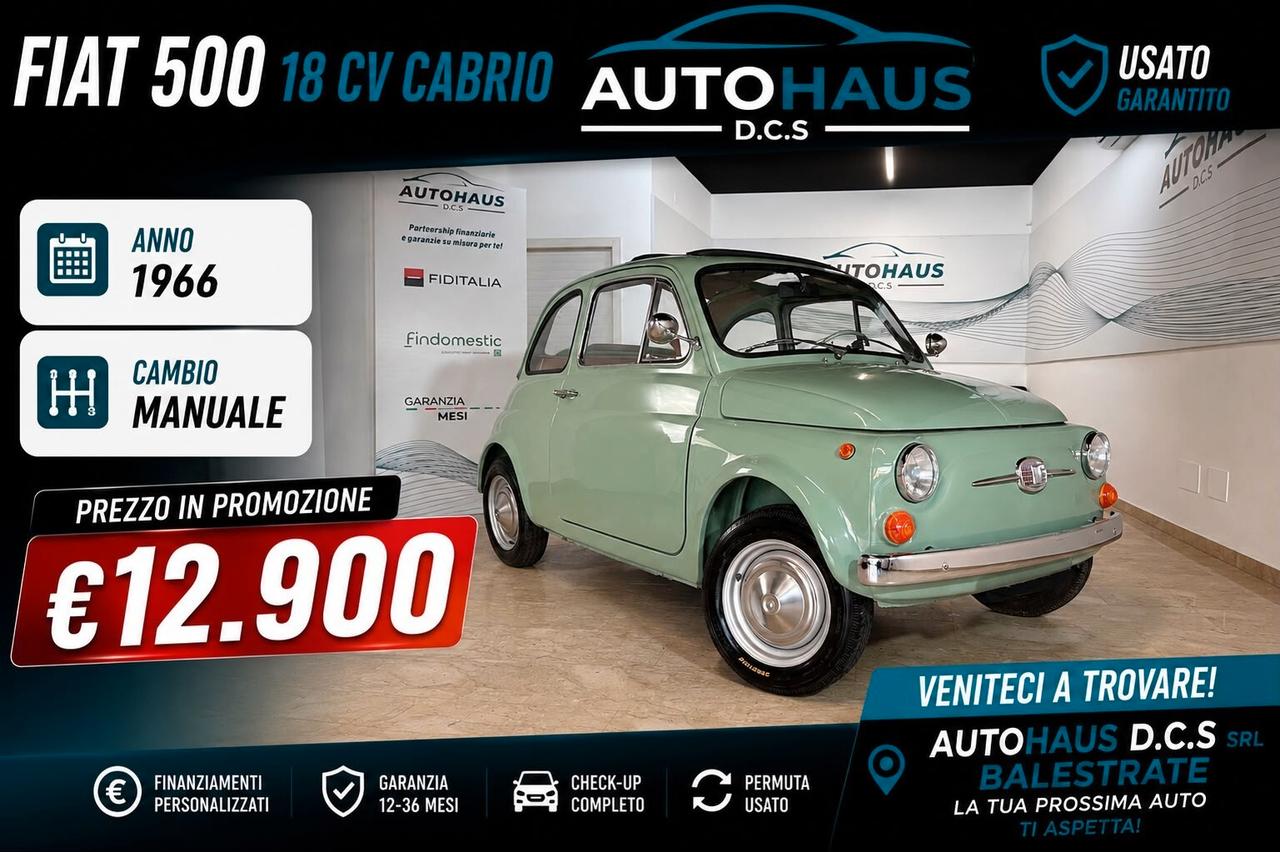 Fiat 500 18 CV CABRIO ANNO 1966