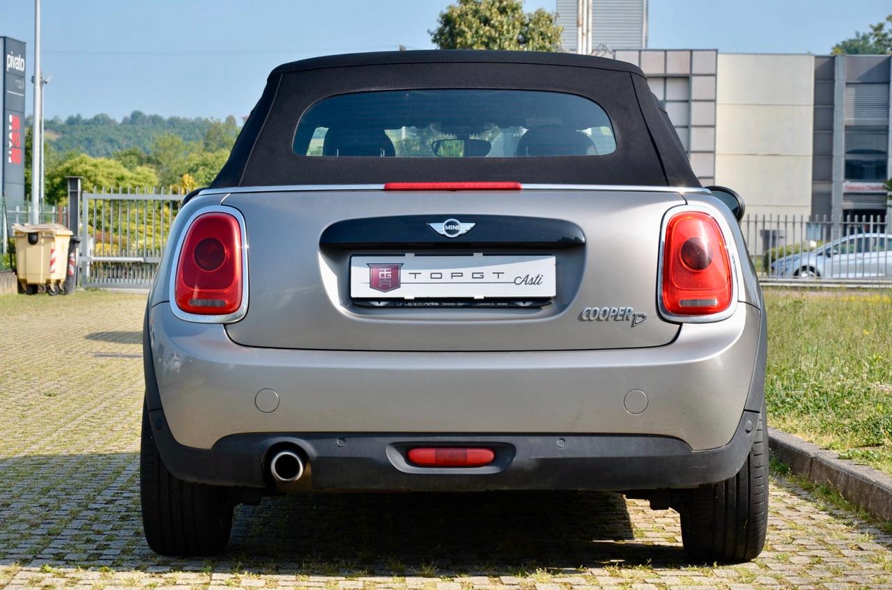 MINI COOPER D CABRIO 2.0 116cv AUTO, UFF ITALIANA, EURO 6B, RING COLORATO, LUCI AMBIENTE, NAVI, PERMUTE