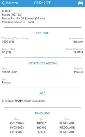 Ford Fusion 1.4 16v 80cv Collection X NEOPATENTATI