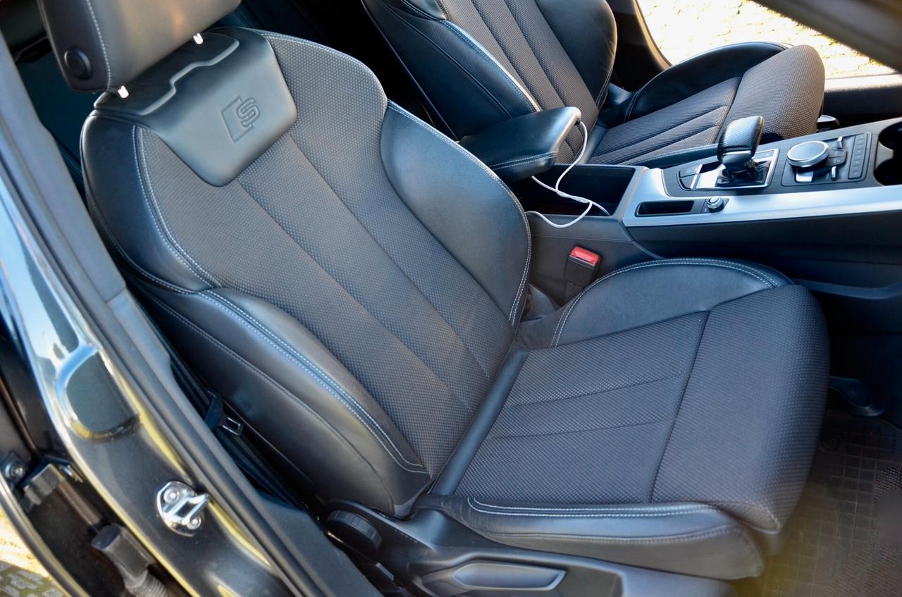 AUDI A4 AVANT 2.0 TDI S-LINE INT+EXT QUATTRO 190cv S-TRONIC, SERVICE AUDI, UFF ITALIANA, EURO 6B, FARI FULL LED, VIRTUAL COCKPIT, RETROCAMERA, PERMUTE