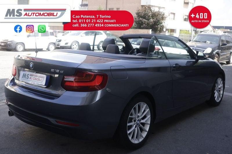 BMW Serie 2 Cabrio BMW Serie 2 Cabrio 218d Cabrio Luxury Unicoproprietario
