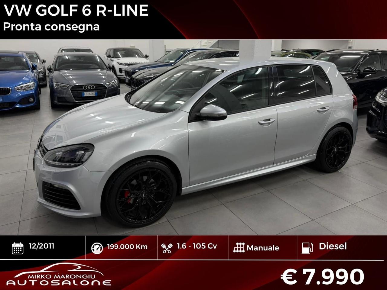 VW GOLF 6 1.6 TDI 5p. R Line FINANZIABILE