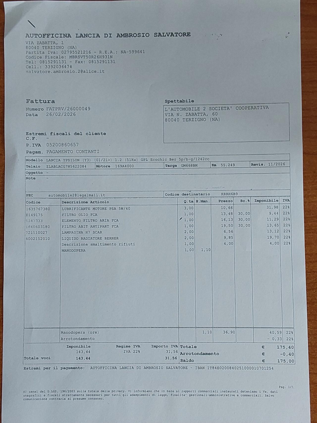 Lancia Ypsilon 1.2 69 CV GPL Silver